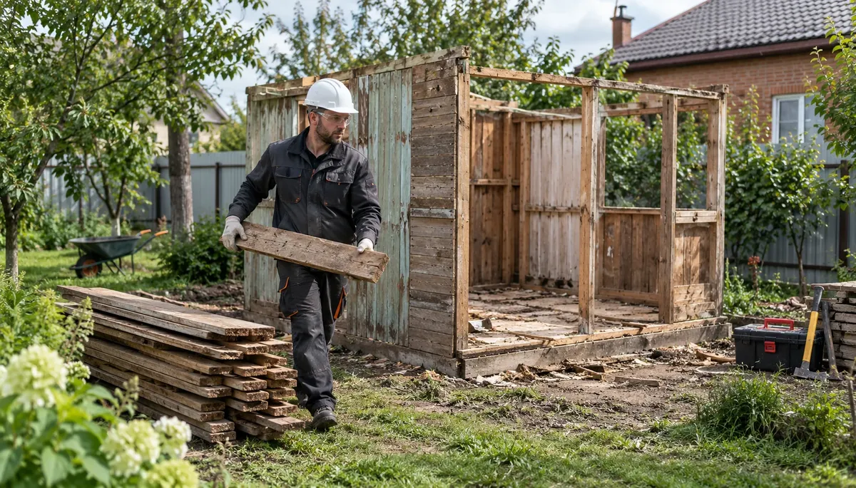 Разборка сараев и хозблоков