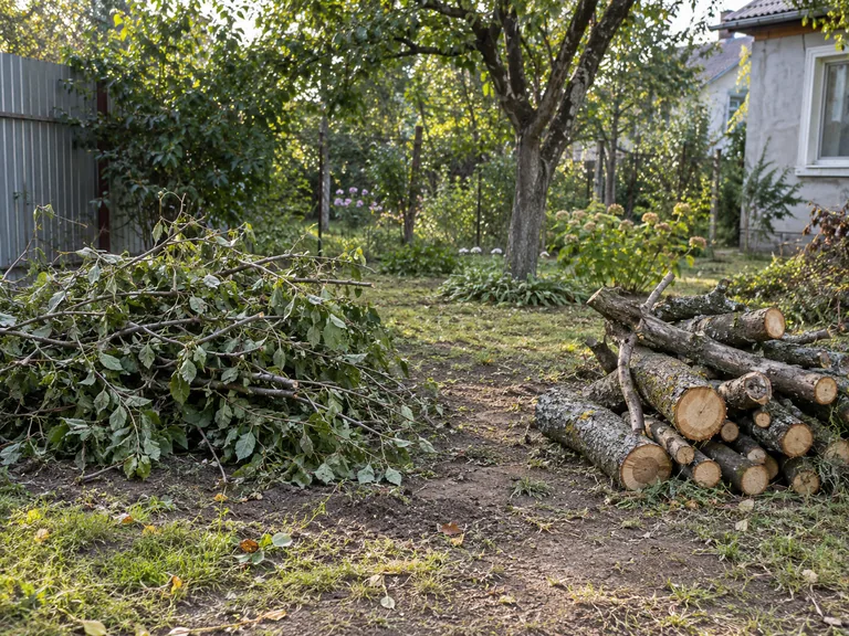 Собранные ветки и древесина · Иллюстрация